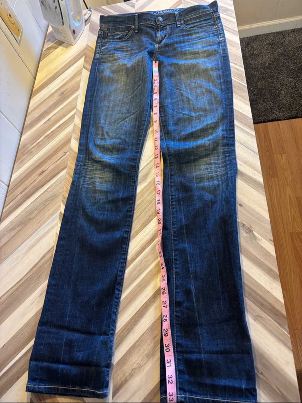 COH Women’s Ava Straight Leg Jeans in Dark Blue Denim - Picture 7 of 7
